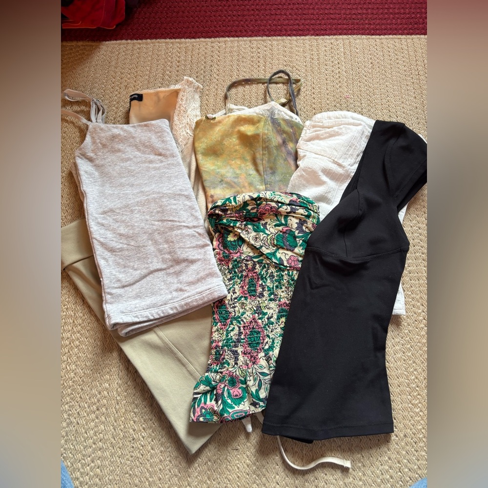 Lot of 7 tanks/going out tops free people, Abercrombie, Edikted, HM, P polly